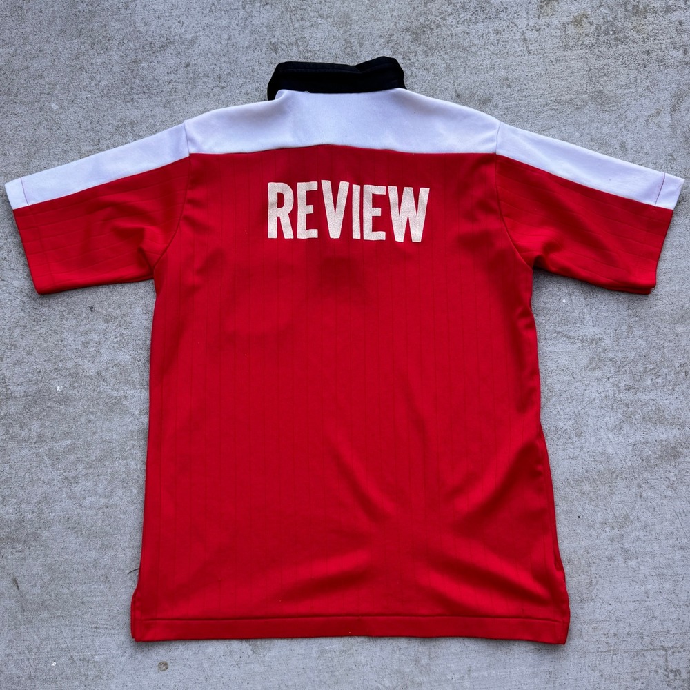 Vintage 60s Hilton Bowling Shirt Chainstitch Mens Large Red White Black USA Made - Picture 2 of 6